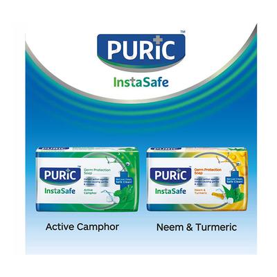 Puric InstaSafe Germ Protection Soap - Neem & Turmeric (Buy 2 Get 1 Free) - Soaps