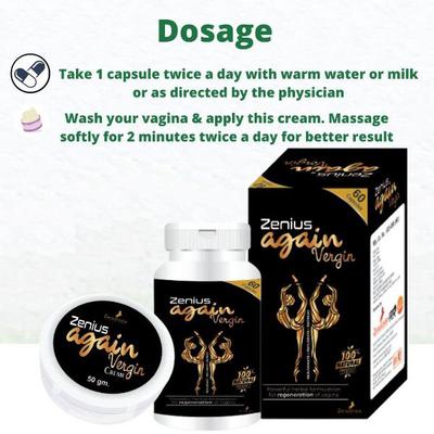 Zenius Again Vergin Capsule 60's + Again Vergin Cream 50 gm 1's - Other Supplements