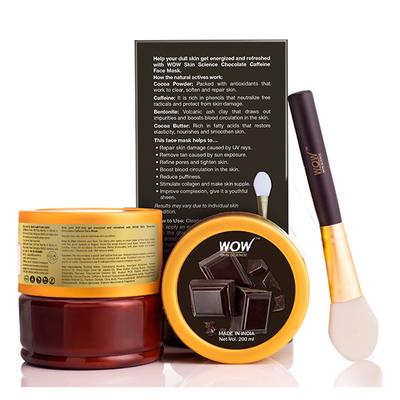 WOW Skin Science Chocolate Caffeine Face Mask 200 ml - Face Packs