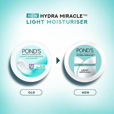 Pond's Light Moisturiser With Cera-Hyamino for 5X Dryness Repair for Soft, Smooth Skin, 300ml - Face Moisturizers