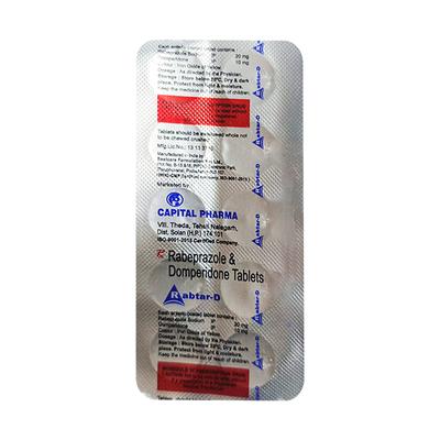 RABTAR D Tablet 10's - Ulcer/Reflux/Flatulence-Aaa