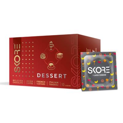 Skore Dessert Condoms Assorted Pack 10's - Plain/Flavoured Condoms