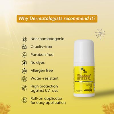 Fixderma Shadow Spf 50 Roll On, Sunscreen SPF 50 for Face 30 gm - Body Sunscreen