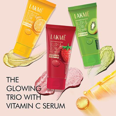 Lakme Blush and Glow Brightening Face Wash with Vitamin C Serum and Lemon Fruit Extracts 150 gm - Face Wash & Cleansers