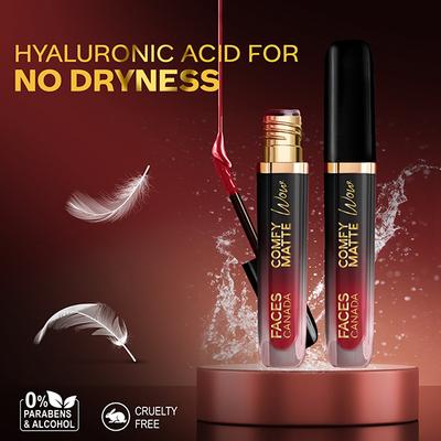 Faces Canada Comfy Matte Wow Liquid Lipstick - Maroon Maven 05 3.8 ml - Liquid Lipsticks