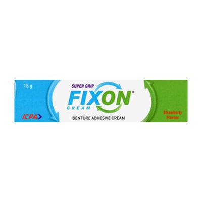 Fixon Strawberry Flavour Cream 15gm - Denture Adhesive