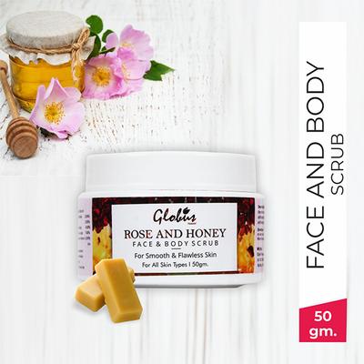 Globus Naturals Honey & Rose Face & Body Scrub 50 gm - Face Scrubs