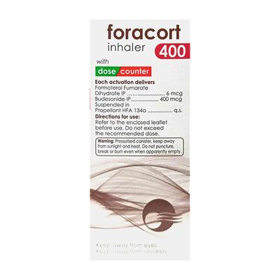 Foracort 400 with Dose Counter 120MD Inhaler 7.2g - Asthma/COPD-Ast