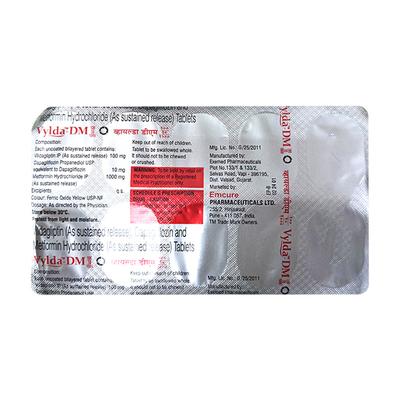 VYLDA DM 100/10/1000 Tablet 10's - Diabetes-Ant