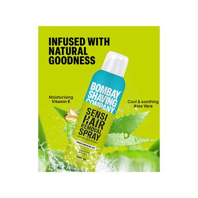 Bombay Shaving Company Sensi Hair Removal Spray For Men, Painless & Irritation Free Spray 200ml 2's - Hair Removal Cream