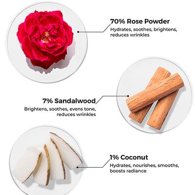 Brillare Rose Powder Face Wash For Well Hydrated, Younger Looking Skin 30 gm - Face Washes