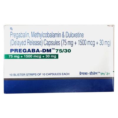 PREGABA DM 75/30 Capsule 10's - Neuropathic Pain-Dru