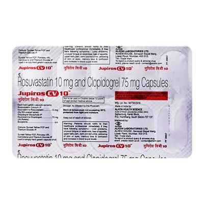 Jupiros CV 10mg Capsule 10'S - Blood Clot-Ant