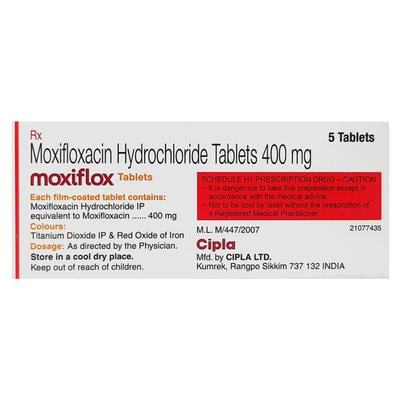 Moxiflox 400mg Tablet 5'S - Bacterial Infections-Qui