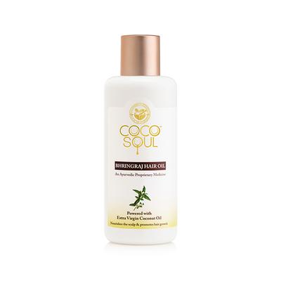 Coco Soul Bhringraj Hair Oil With Extra Virgin Coconut Oil - Makers Of Parachute Advansed 200 ml - Hair Oils