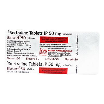 Elesert 50mg Tablet 10'S - Depression-Ant