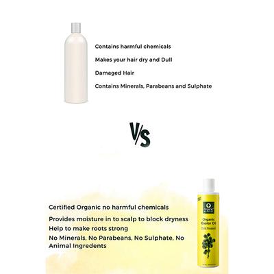 Organic Harvest Cold Pressed Castor Oil, For Moisturizing Skin, Hair & Nail Growth, Eyelash Thickening, 100% Pure, 100% Organic, Sulphate And Paraben Free 200 ml - Nail Polish