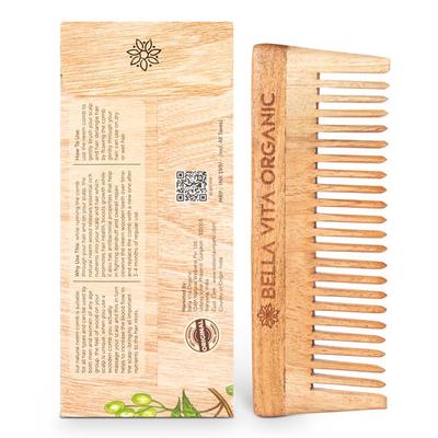 Bella Vita Organic Wide Tooth Wooden Comb 40 gm - Hair Combs