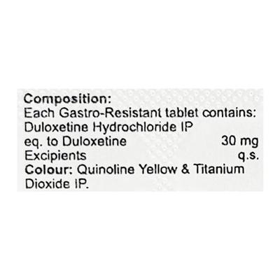 Duloren 30mg Tablet 10'S - Depression-Ant