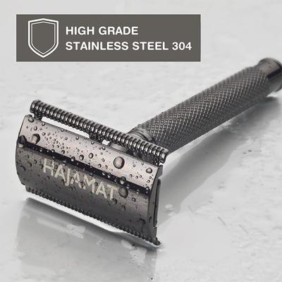 Hajamat Spade Ultra High Grade, Stainless Steel 304, Gunmetal Finish 1's - Razors & Cartridges