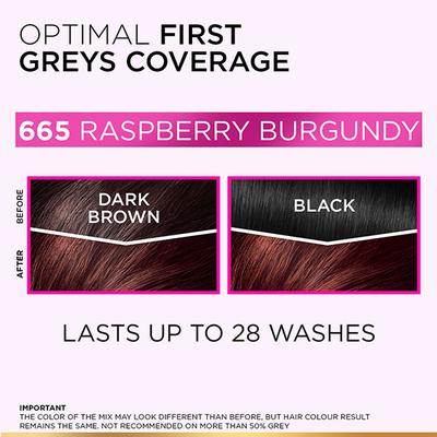 L'Oreal Paris Creme Gloss Hair Color, 665 Raspberry (100g + 60ml) 1's - Crème