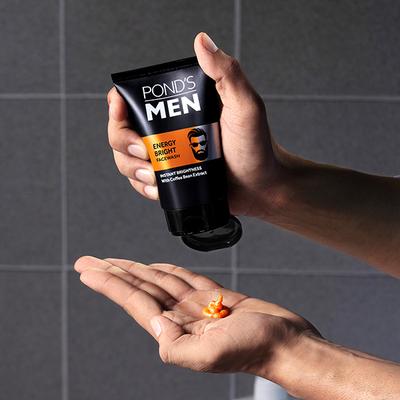 Pond's Men Energy Bright Anti - Dullness Facewash With Coffee Bean 100 gm - Face Moisturizers
