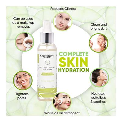 Greenberry Organics Skin Toner - Green Tea & Tea Tree 120 ml - Toners