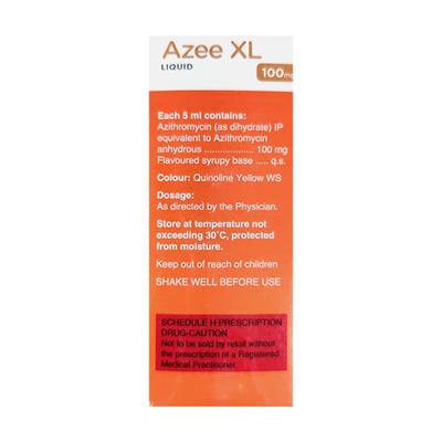 AZEE XL PEPPERMINT & ORANGE FLAVOUR 100mg Liquid 30ml - Bacterial Infections-Mac