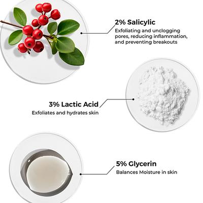 Brillare Salicylic & Lactic Acid Face Wash For Clear, Purified, Acne Prone Skin 100 ml - Face Washes