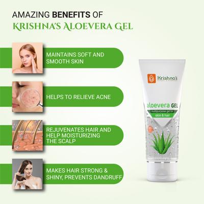 Krishna's Herbal & Ayurveda Aloe Vera Gel 100 gm - Personal Care (Ayush)