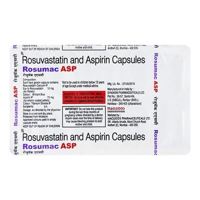 Rosumac Asp 10/75mg Capsule 10'S - High Cholesterol-Dys