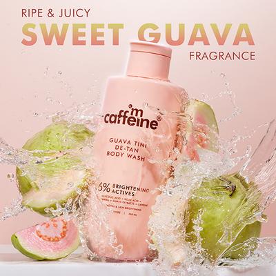 MCaffeine 1% Glycolic Acid Detan Body Wash, 5% Niacinamide-Kojic Acid Reduces Dark Spots & Brightens 300 ml - Shower Gels & Body Wash