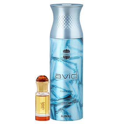 Ajmal Mukhallat Raaqi Concentrated Perfume Oil Floral Fruity And Avid Homme Deodorant Aquatic Woody Fragrance 210 ml - Perfumes (Edt/Edp)