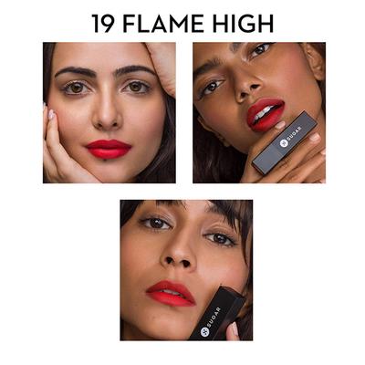 SUGAR Cosmetics Nothing Else Matter Longwear Lipstick - 19 Flame High (Orange) 3.5 gm - Lipsticks