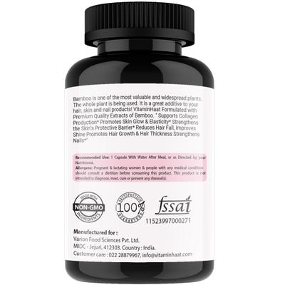 Vitaminhaat Bamboo Bambusa Extract For Hair Skin Nails Health Support Capsules 60's - Hair & Skin