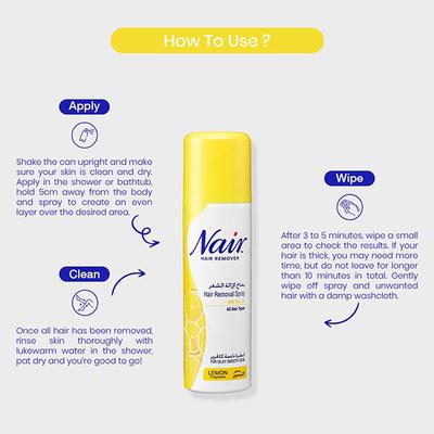 Nair Hair Removal Spray - Lemon 200 ml - Hair Removal Accessories