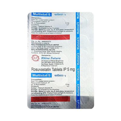 MULTISTAT 5 Tablet 15's - High Cholesterol-Dys