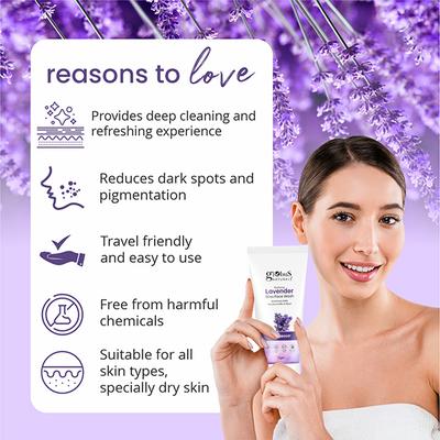 Globus Naturals Face Care Combo- Skin Brightening Mulberry, Hydro Boost Lavender Face Wash 75gm each 2's - Face Wash & Cleansers