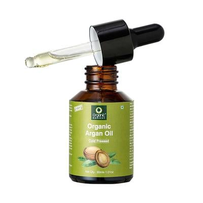 Organic Harvest Cold Pressed Pure Argan Oil of Morocco, For Healthy Hair & Skin Luminosity-Unbleached & Unrefined-Sulphate & Paraben free 30 ml - Hair Oils
