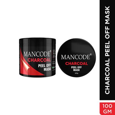 Mancode Charcoal Peel off Mask 100 gm - Masks & Peels