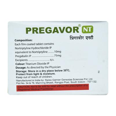 PREGAVOR NT Tablet 10's - Neuropathic Pain-Dru