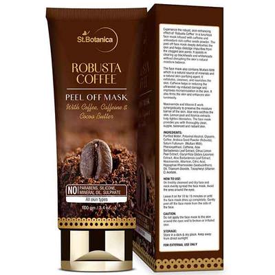 St.Botanica Robusta Coffee Peel Off Mask 100 gm - Masks & Peels