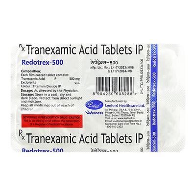 Redotrex 500mg Tablet 10'S - Bleeding Disorders-Hae