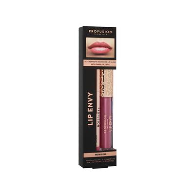 Profusion Cosmetics Lip Envy Lip Gloss & + Lip Liner Duo - Wow Pink (3.5ml + 0.3g) 1's - Lip Glosses