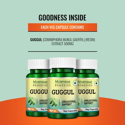 Morpheme Remedies Guggul (Commiphora Mukul) 500mg Extract 60's - Herbal Dietary Supplement