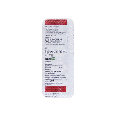 UBAX 40 Tablet 10's - Gout