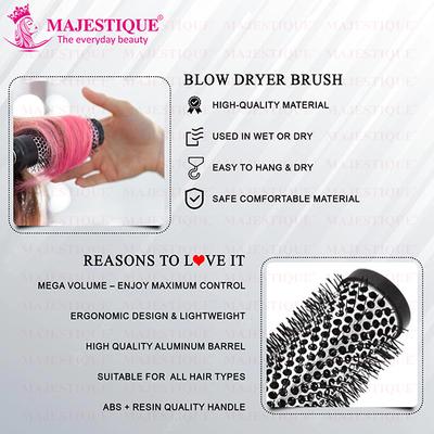 Majestique Blow Dryer Brush for Blow Drying - Lightweight Professional Roller, Precise Heat Styling - 1.2 Inch 1's - Hair Dryers