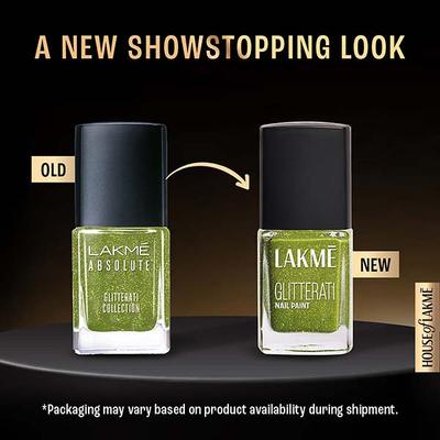 Lakme Absolute Glitterati Collection Nail Gloss 115 Tinkerbell 12ml - Nail Polish