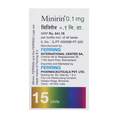 Minirin 0.1mg Tablet 15'S - Hypertension-Diu