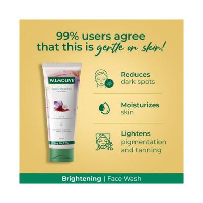 Palmolive Brightening Gel Facewash 100 ml - Face Wash & Cleansers